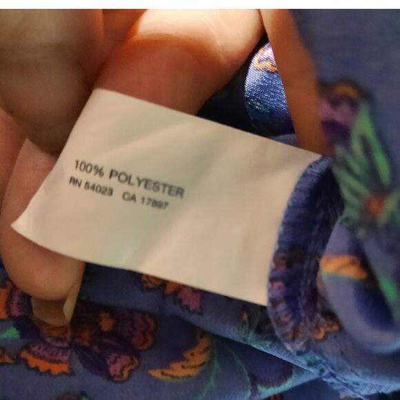 Gap Violet Blue Dark Floral Sundress Size Large Romantic Coquette Ruffles Beachy - Picture 6 of 9